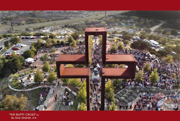 Ariel Photo of The Empty Cross at Kerrville Tx