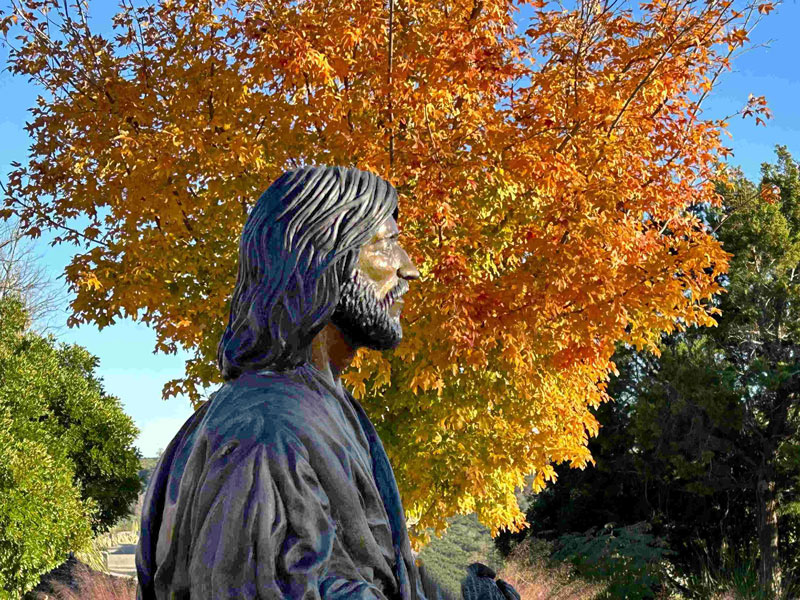 The recreational area has a large collection of famous sculptures by three internationally acclaimed American artists. 